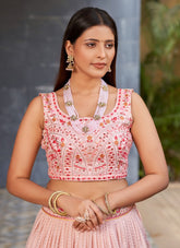 Alluring Looking Lehenga Choli in Pink